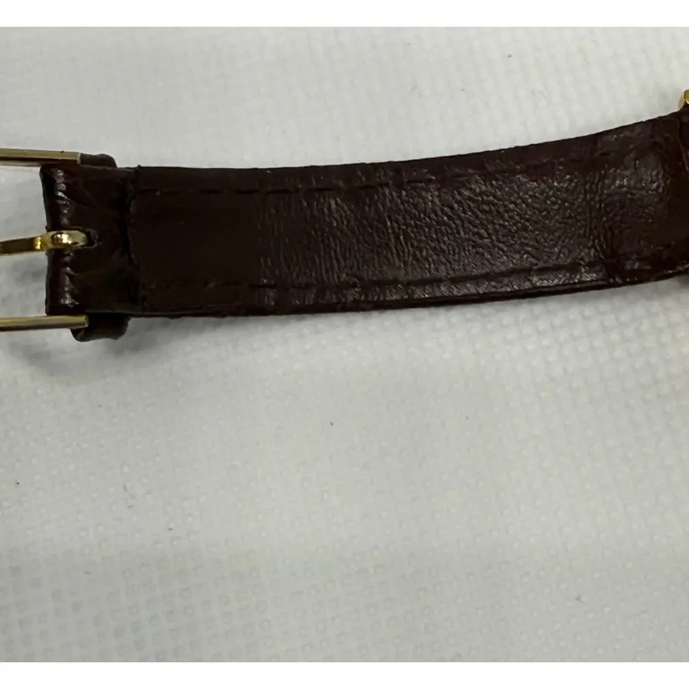 Capezio Gemstone Watch and Bracelet Set Faceted Crystal Leather